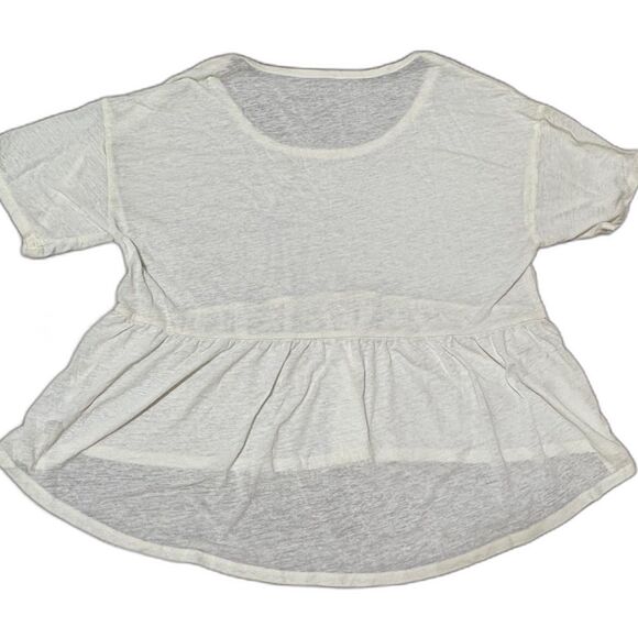 American Eagle Top M White Short Sleeve Babydoll Fairycore Coquette Feminine - Picture 2 of 6